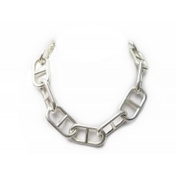 COLLIER HERMES CHAINE D'ANCRE XL 50CM 13 MAILLONS EN ARGENT 925 416GR NECKLACE