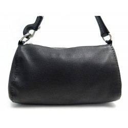 SAC A MAIN PRADA EN CUIR GRAINE NOIR BLACK GRAINED LEATHER HANDBAG 1485€