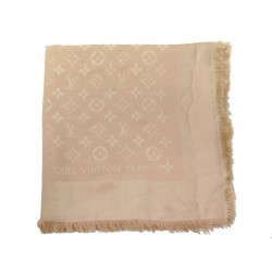 ECHARPE LOUIS VUITTON M71376 CHALE MONOGRAM EN SOIE LAINE BEIGE BOITE SHAWL 435€