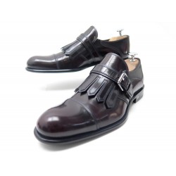 NEUF CHAUSSURES LOUIS VUITTON MOCASSINS NORFOLK 6.5 40.5 CUIR BORDEAUX NEW 660€