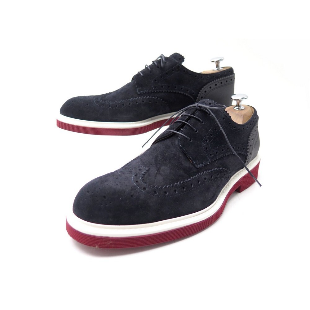 Louis Vuitton Navy Blue Suede and Fabric Trainers Low Top Sneakers Size 40.5