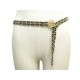 VINTAGE CEINTURE CHANEL CHAINE & CUIR MEDAILLON CC 80 EN METAL DORE BELT 1350€