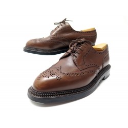 CHAUSSURES JM WESTON DERBY 590 TRIPLE SEMELLES 8.5D 42.5 CUIR MARRON SHOES 1295€