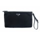 NEUF TROUSSE A MAQUILLAGE PRADA 2M312 TOILE NOIR POCHETTE A MAIN CLUTCH BAG 200€