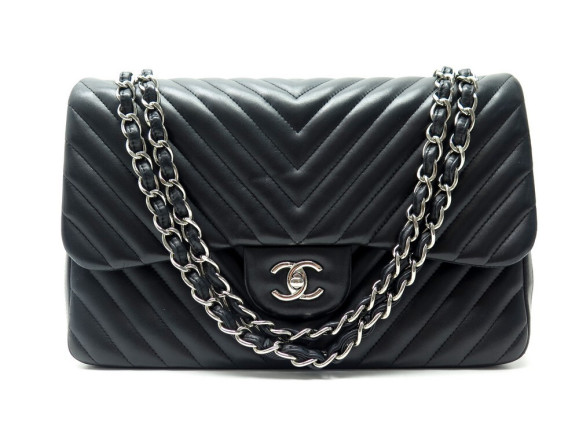 sac a main chanel timeless jumbo chevron a58600