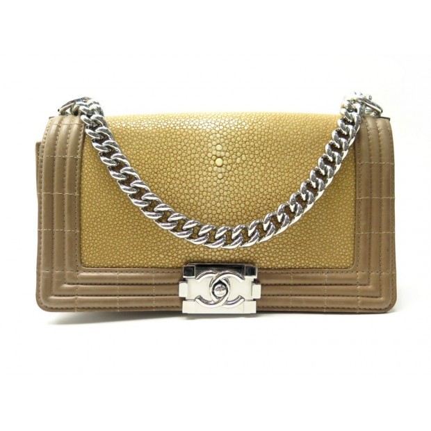 SAC A MAIN CHANEL BOY MEDIUM EN CUIR DE GALUCHAT BANDOULIERE 2012 HAND BAG 5100€