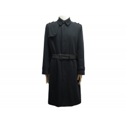 MANTEAU HERMES TRENCH TAILLE 50 M EN COTON NOIR BLACK COTTON COAT 3200€