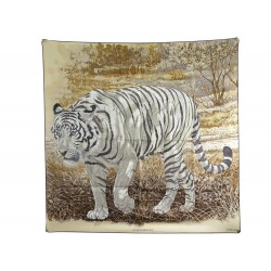 NEUF FOULARD HERMES TIGRE DU BENGALE DALLET CARRE 90 EN SOIE SILK SCARF 385€