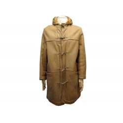 MANTEAU HERMES DUFFLE COAT 54 L EN CUIR AGNEAU RETOURNE SHEARLING LEATHER 9300€