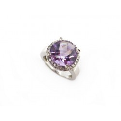 BAGUE POIRAY FILLES 54 OR BLANC 18K DIAMANTS & AMETHYSTE GOLD DIAMOND RING 3000€