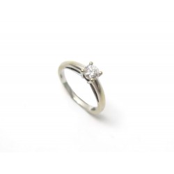 BAGUE MAUBOUSSIN LA BAGUE T48 EN OR BLANC 18K DIAMANT SOLITAIRE 0.3CT RING 2100€