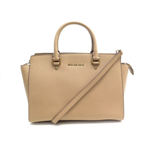 SAC A MAIN MICHAEL KORS SELMA L 30S3GLMS7L CABAS EN CUIR MARRON BANDOULIERE 375€