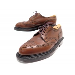 CHAUSSURES JM WESTON DERBY TRIPLE SEMELLES 7.5E 41.5 42 CUIR MARRON SHOES 1295€