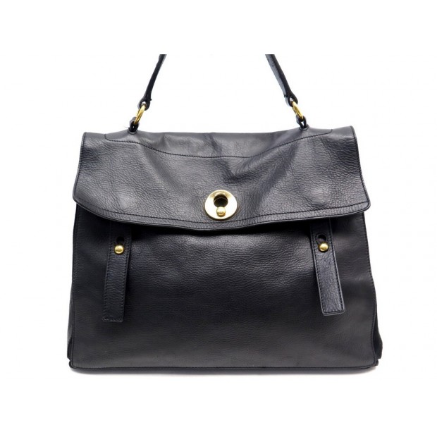 SAC A MAIN YVES SAINT LAURENT MUSE TWO GM EN CUIR NOIR BLACK HANDBAG PURSE 1795€