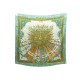 FOULARD HERMES CARPE DIEM METZ CARRE 90 CM EN SOIE VERT GREEN SILK SCARF 385€
