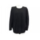 NEUF PULL ERIC BOMPARD RAS DU COU OVERSIZE 2 FILS M 40 EN CACHEMIRE NOIR 280€