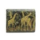 NEUF PORTEFEUILLE CHRISTIAN DIOR MINI LADY ANIMALS GIRAFES CUIR NOIR WALLET 495€