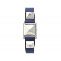 MONTRE HERMES MEDOR 23 MM QUARTZ ARGENT MASSIF 925 + BOITE STEEL WATCH 3900€