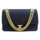 VINTAGE SAC A MAIN CHANEL TIMELESS M EN CUIR & TOILE JERSEY MATELASSE HAND BAG