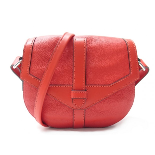 NEUF SAC A MAIN LANCEL JO A07025 BANDOULIERE EN CUIR ROUGE LEATHER HAND BAG 425€