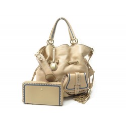 SAC A MAIN LANCEL PREMIER FLIRT M BANDOULIERE + PORTEFEUILLE CUIR BEIGE BAG 945€