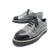 NEUF CHAUSSURES CHANEL LACE UP PERLES G32357 40.5 TOILE GRIS + BOITE SHOES 1100€