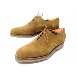 CHAUSSURES JM WESTON 300 7.5D 41.5 RICHELIEU BOUT DROIT DAIM CAMEL + BOITES 805€