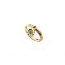 NEUF BAGUE POIRAY LOLITA T50 EN OR JAUNE 18K & QUARTZ FUME + BOITE NEW RING 750€