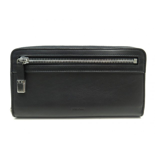 NEUF PORTEFEUILLE LONG DIOR HOMME EN CUIR NOIR CUIR NOIR + BOITE NEW WALLET 750€