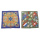 NEUF LOT DE 2 FOULARDS HERMES GAVROCHE TSUBAS PAVOIS EN SOIE NEW SILK SCARF 360€