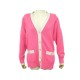 NEUF PULL CHANEL CARDIGAN LONG GILET P53235 L 42 EN CACHEMIRE ROSE SWEATER 4970€