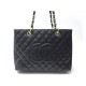 SAC A MAIN CHANEL CABAS SHOPPING GM CUIR CAVIAR MATELASSE NOIR HAND BAG 4600€