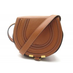 NEUF SAC A MAIN CHLOE MARCIE MINI BANDOULIERE EN CUIR MARRON NEW HAND BAG 790€