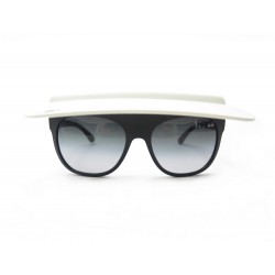 LUNETTES DE SOLEIL CHANEL VISIERE A71046 NOIR & BLANC + ETUI SUNGLASSES 560€