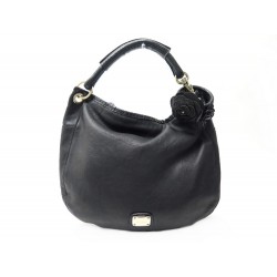 SAC A MAIN JIMMY CHOO HOBO 33CM EN CUIR NOIR BLACK LEATHER HAND BAG PURSE 1250€