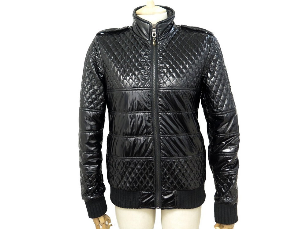 blouson chanel doudoune en nylon vernis noir manteau blouson chanel doudoune en nylon vernis noir manteau