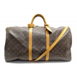 SAC VOYAGE LOUIS VUITTON KEEPALL 60 TOILE MONOGRAM BANDOULIERE TRAVEL BAG 1800€