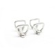 BOUTONS DE MANCHETTES HERMES ETRIERS EN ARGENT MASSIF 925 + BOITE CUFFLINKS 560€