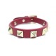 BRACELET VALENTINO ROCKSTUD 16 A 19 CM EN CUIR ROUGE RED LEATHER JEWEL 200€