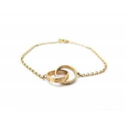 BRACELET CARTIER LOVE B6027100 T14 EN OR ROSE 18K ANNEAUX PINK GOLD JEWEL 1750€