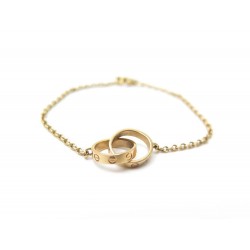 BRACELET CARTIER LOVE B6027100 T14 EN OR ROSE 18K ANNEAUX PINK GOLD JEWEL 1750€