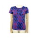 NEUF T SHIRT HERMES MOTIF BOUCLERIE MODERNE T34 S COTON BLEU MARINE NEW TOP 430€