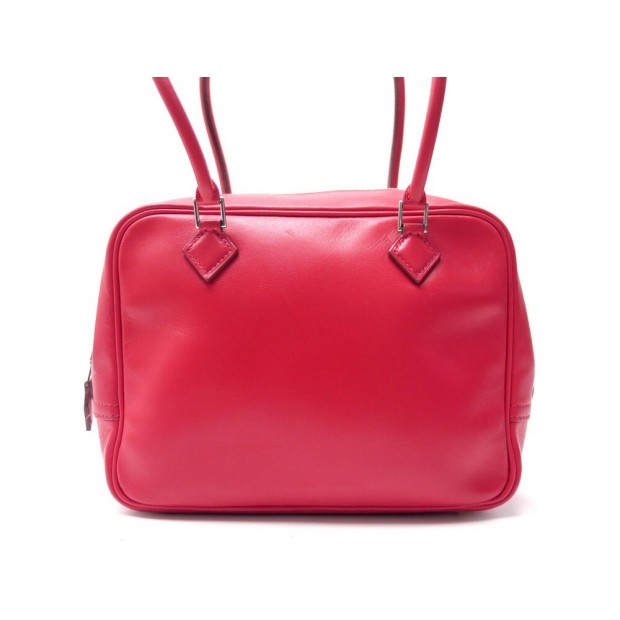 SAC A MAIN HERMES PLUME MINI 20 EN CUIR ROUGE RED LEATHER HAND BAG PURSE 4900€