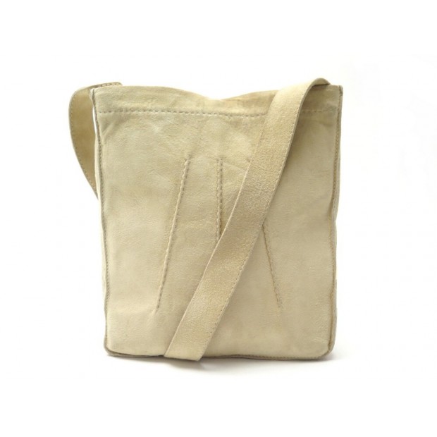 SAC A MAIN HERMES POCHETTE TOUDOU EN DAIM BEIGE BANDOULIERE HAND BAG POUCH 1030€