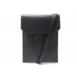 NEUF SAC A MAIN HERMES POCHETTE BANDOULIERE EN CUIR TOGO NOIR BLACK CLUTCH 1370€