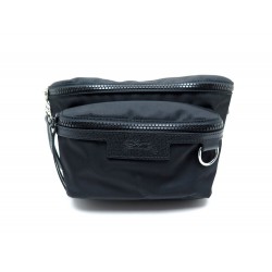 NEUF SAC LONGCHAMP LE PLIAGE NEO POCHETTE BANDOULIERE EN CUIR TOILE NOIRE 165€