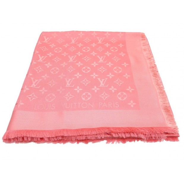 Echarpe Louis Vuitton Monogram Rosa e Branco