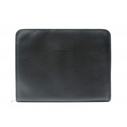 NEUF POCHETTE LONGCHAMP LE FOULONNE ETUI ORDINATEUR 13 EN CUIR GRAINE NOIR 160€