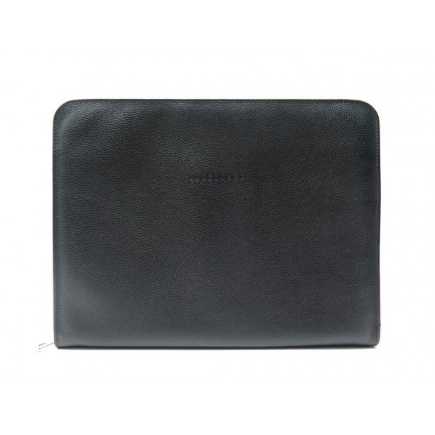 NEUF POCHETTE LONGCHAMP LE FOULONNE ETUI ORDINATEUR 13 EN CUIR GRAINE NOIR 160€