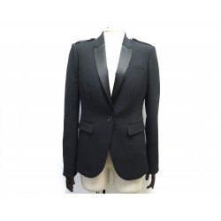 NEUF VESTE BURBERRY TAILLEUR T38 M EN POLYESTER NOIR NEW BLACK JACKET 1590€